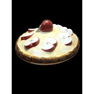 VTG Over and Back Apple Pie 10 Inch Fall Decor Thanksgiving Pie Dessert READ
